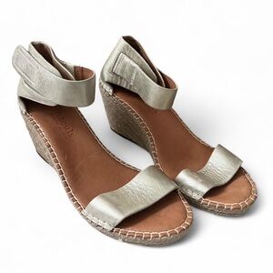 Gentle Souls Metallic Wedge Sandals